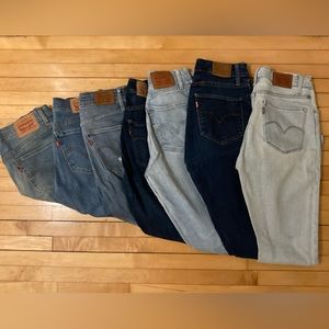 BUNDLE 7 PAIRS LEVI JEANS (SIZE 27-29)